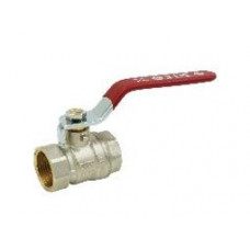 Кран шаровой «STANDARD» (длиный рычаг красный) никелированный  11/2" г/г (4\8) TIM