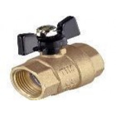Кран шаровой усиленный латунный (бабочка) 3/4" г/г (15\60) TIM
